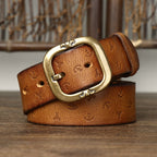 Embossed Casual Jeans Belt