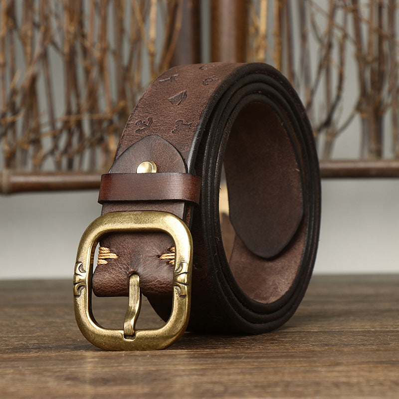Embossed Casual Jeans Belt