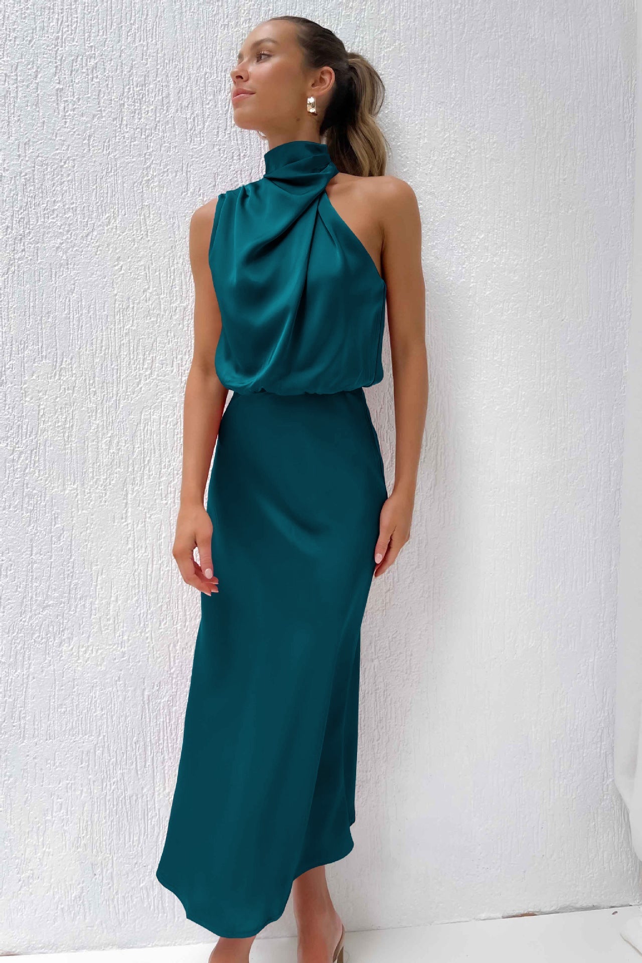 Regal High-Collar Maxi