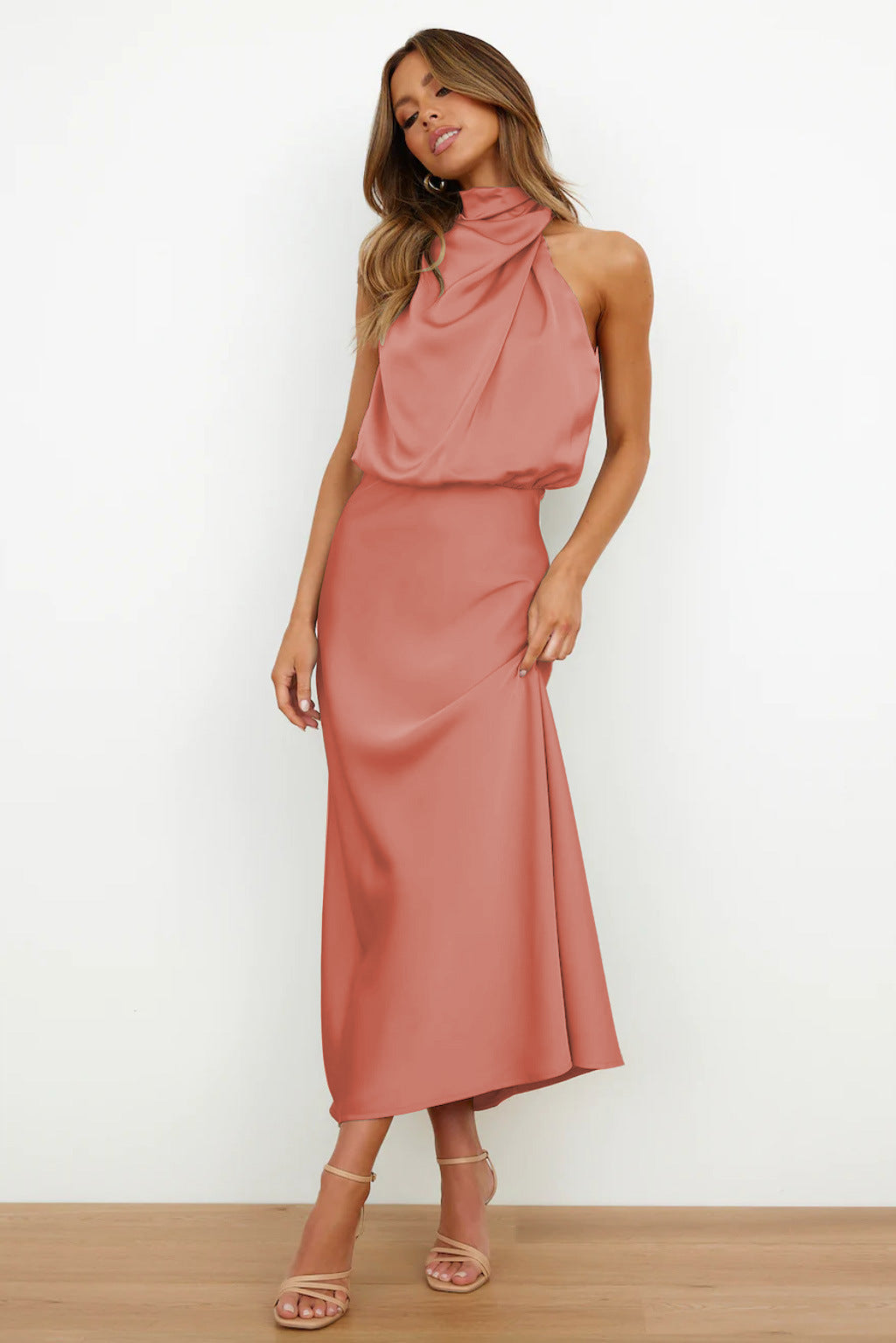Regal High-Collar Maxi