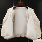 Faux Fur Sleeveless Vest Jacket
