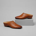 Chunky Mid Heel Slippers