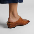 Chunky Mid Heel Slippers