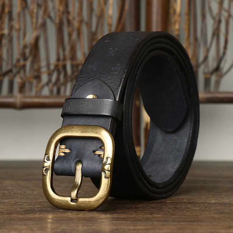 Embossed Casual Jeans Belt