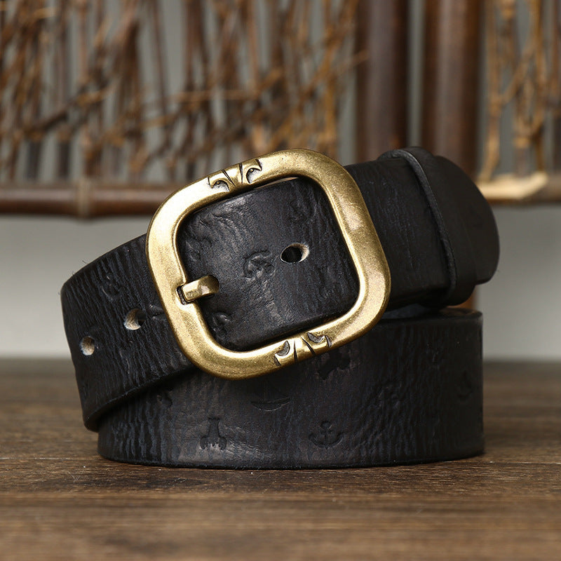 Embossed Casual Jeans Belt
