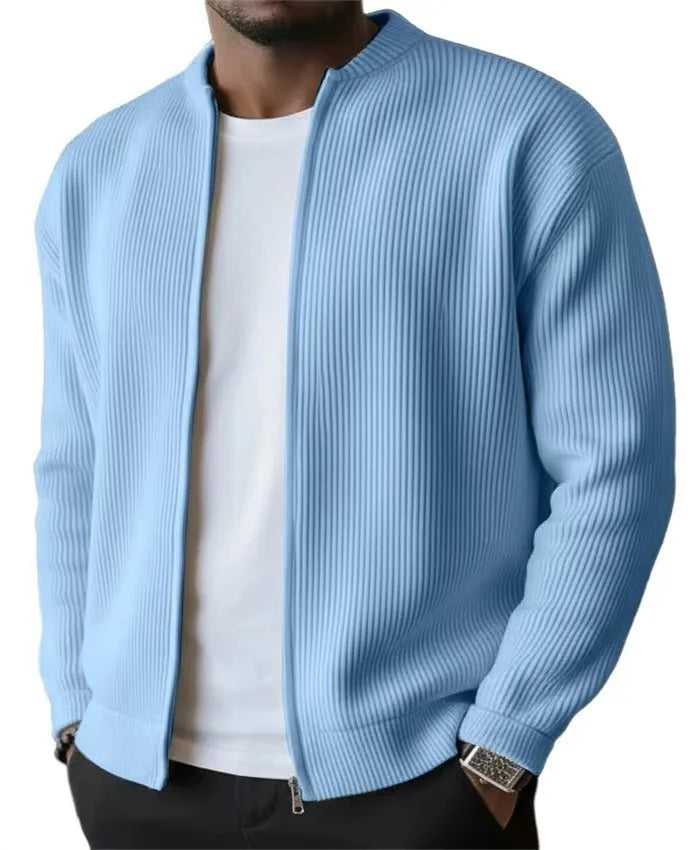 Corduroy Zip-Up Cardigan