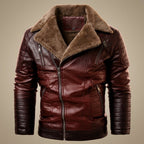 Men's Winter Fleece Leather Jacket