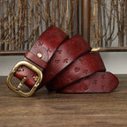 Embossed Casual Jeans Belt