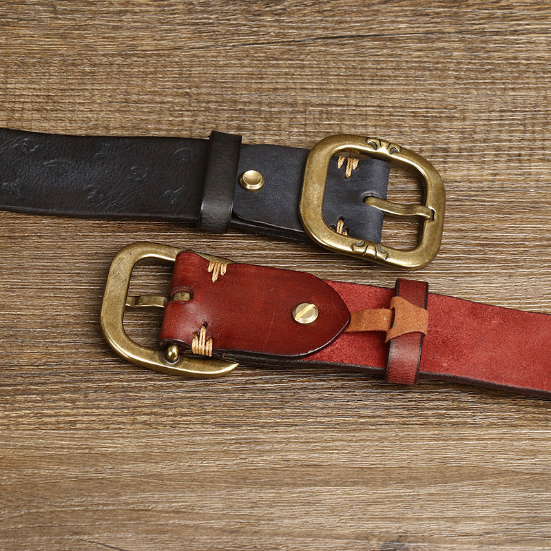 Embossed Casual Jeans Belt