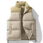 Collar Padded Sleeveless Vest