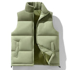 Collar Padded Sleeveless Vest