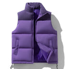 Collar Padded Sleeveless Vest