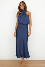 Regal High-Collar Maxi