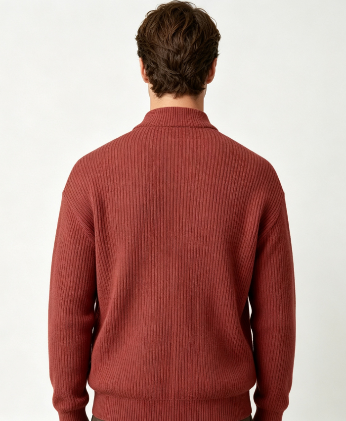 Corduroy Zip-Up Cardigan