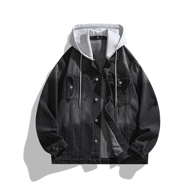 Detachable Hooded Denim Jacket