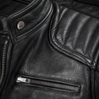 Stand Collar Zip-Up Biker Jacket