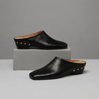 Chunky Mid Heel Slippers