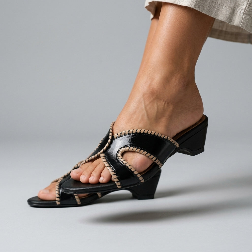 Elegant Open-Toe Slip