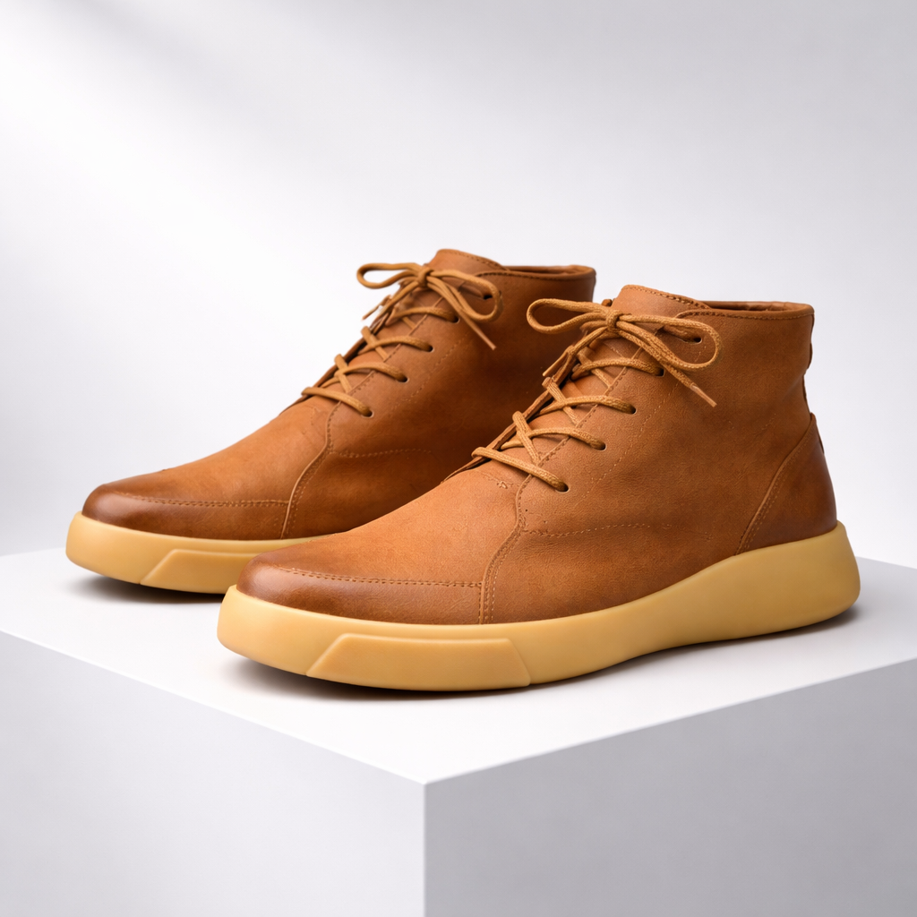 Retro Lace-Up Casual Boots