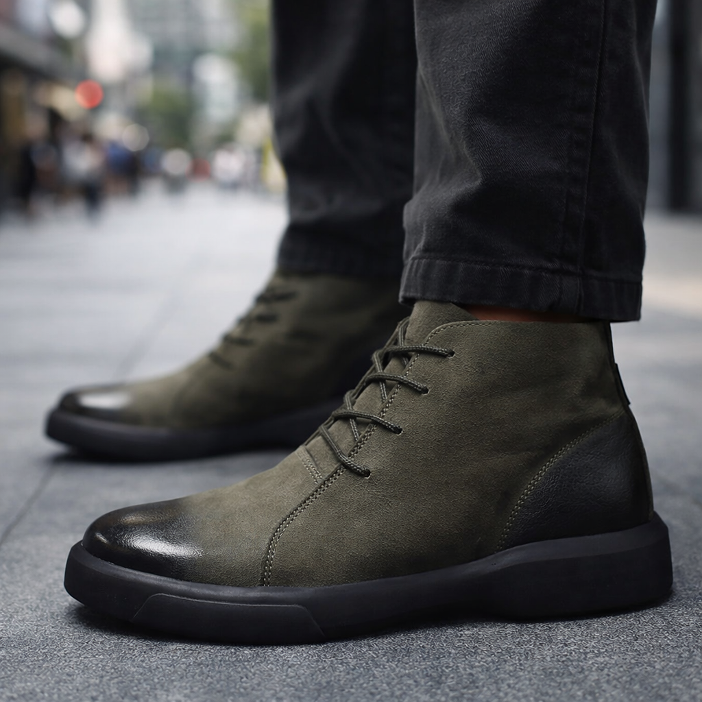 Retro Lace-Up Casual Boots