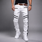 Men’s Patchwork Slim Fit Jeans