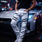 Men’s Patchwork Slim Fit Jeans
