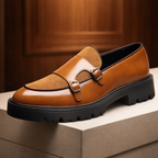 Leather British Monk Loafers
