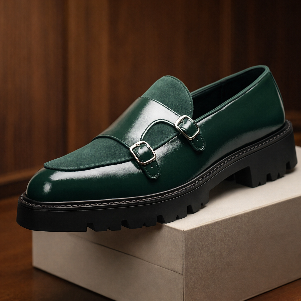 Leather British Monk Loafers