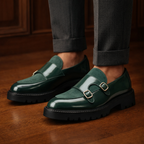 Leather British Monk Loafers