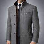 Stand Collar Woollen Coat