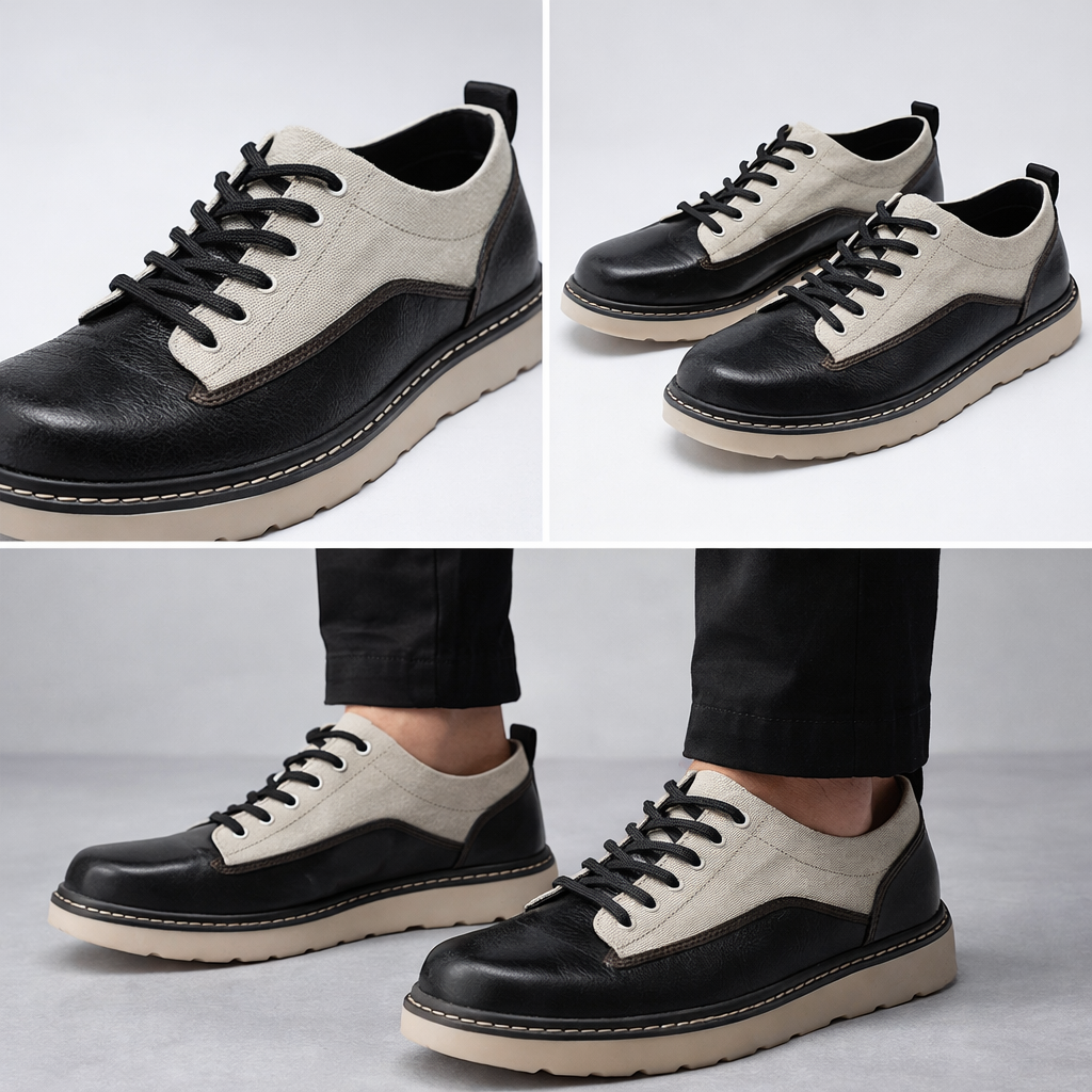 Retro Leather Canvas Shoes