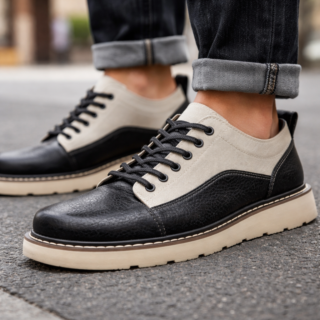 Retro Leather Canvas Shoes