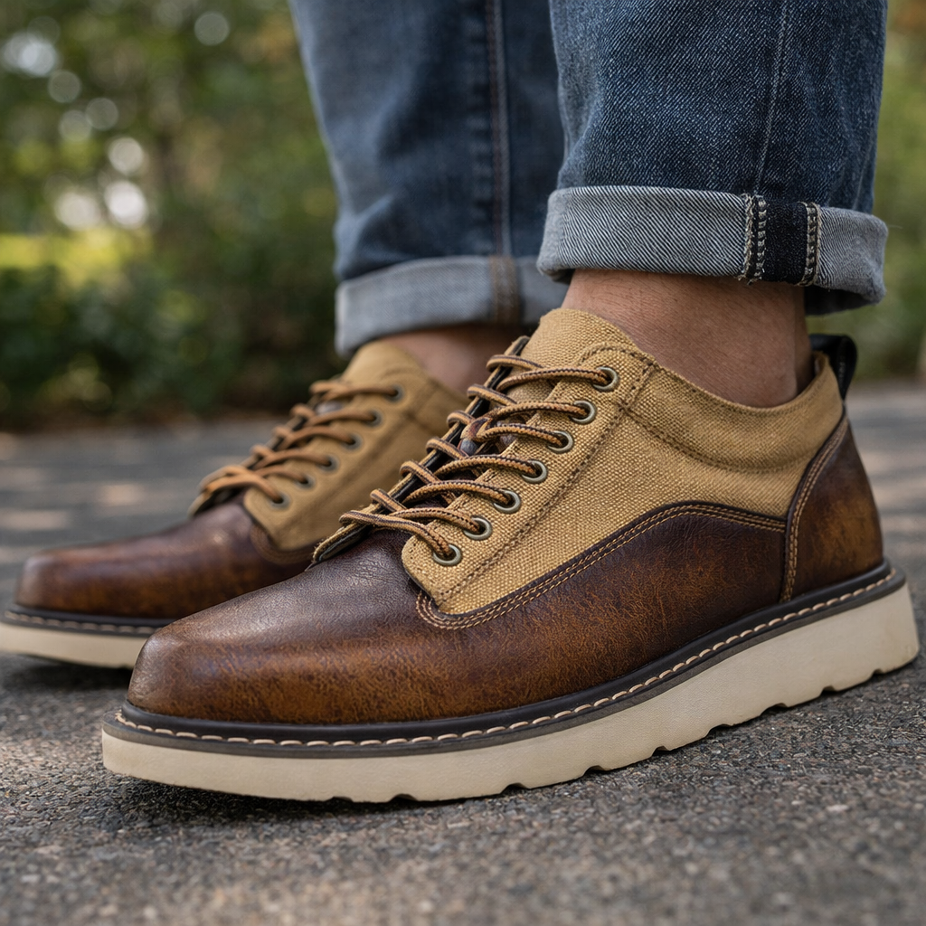 Retro Leather Canvas Shoes