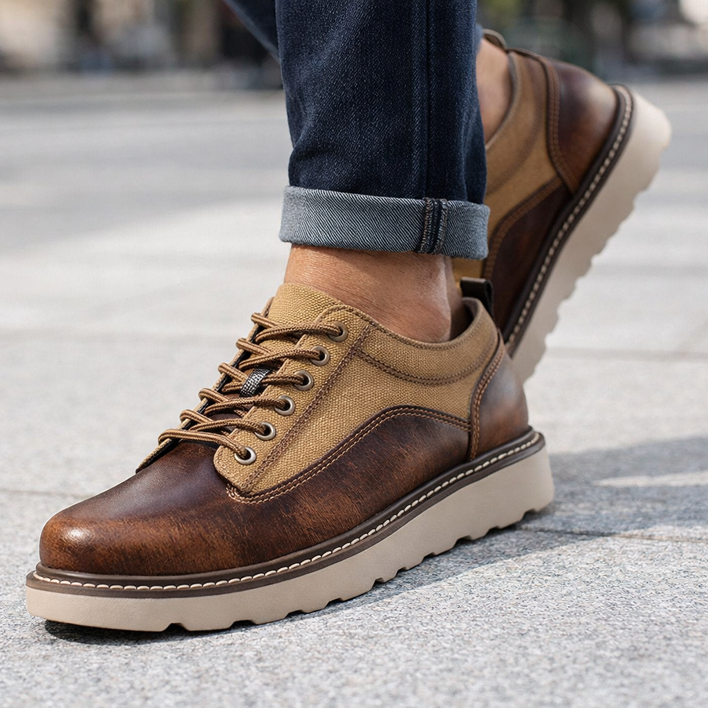 Retro Leather Canvas Shoes