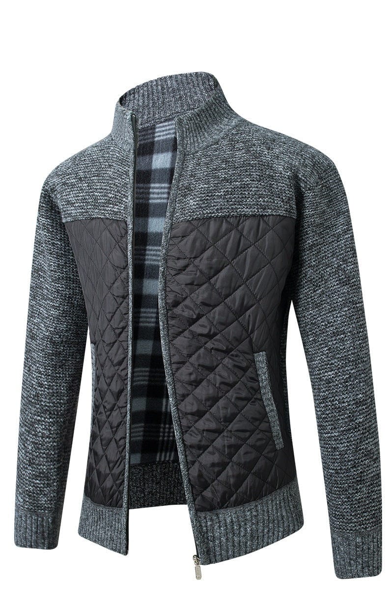 Men's Zip-Up Knitted Cardigan
