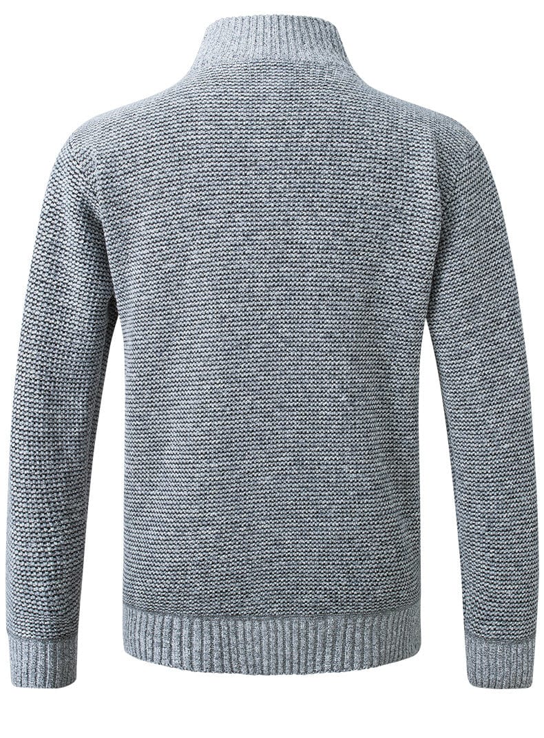Men's Zip-Up Knitted Cardigan