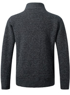 Men's Zip-Up Knitted Cardigan