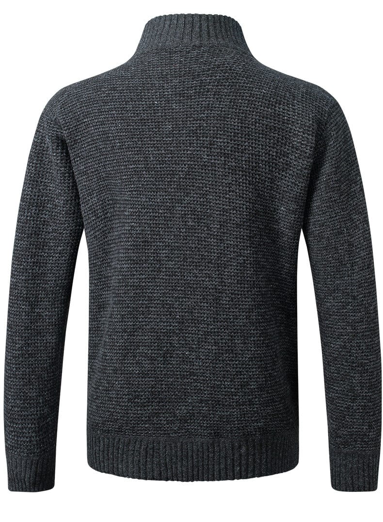 Men's Zip-Up Knitted Cardigan