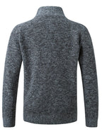 Men's Zip-Up Knitted Cardigan