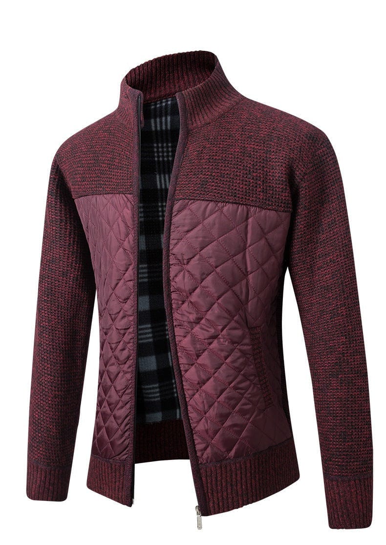 Men's Zip-Up Knitted Cardigan