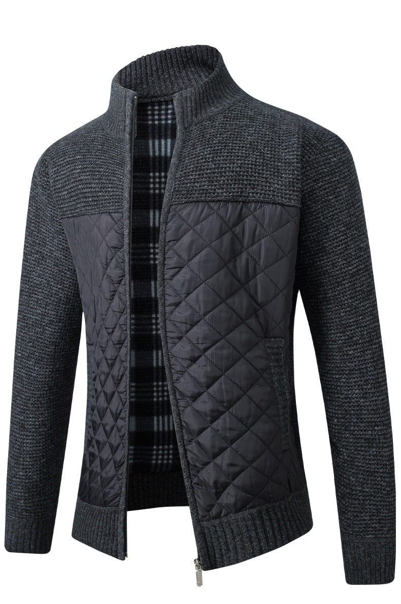 Men's Zip-Up Knitted Cardigan