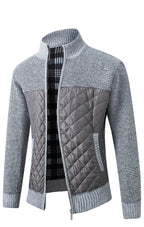 Men's Zip-Up Knitted Cardigan