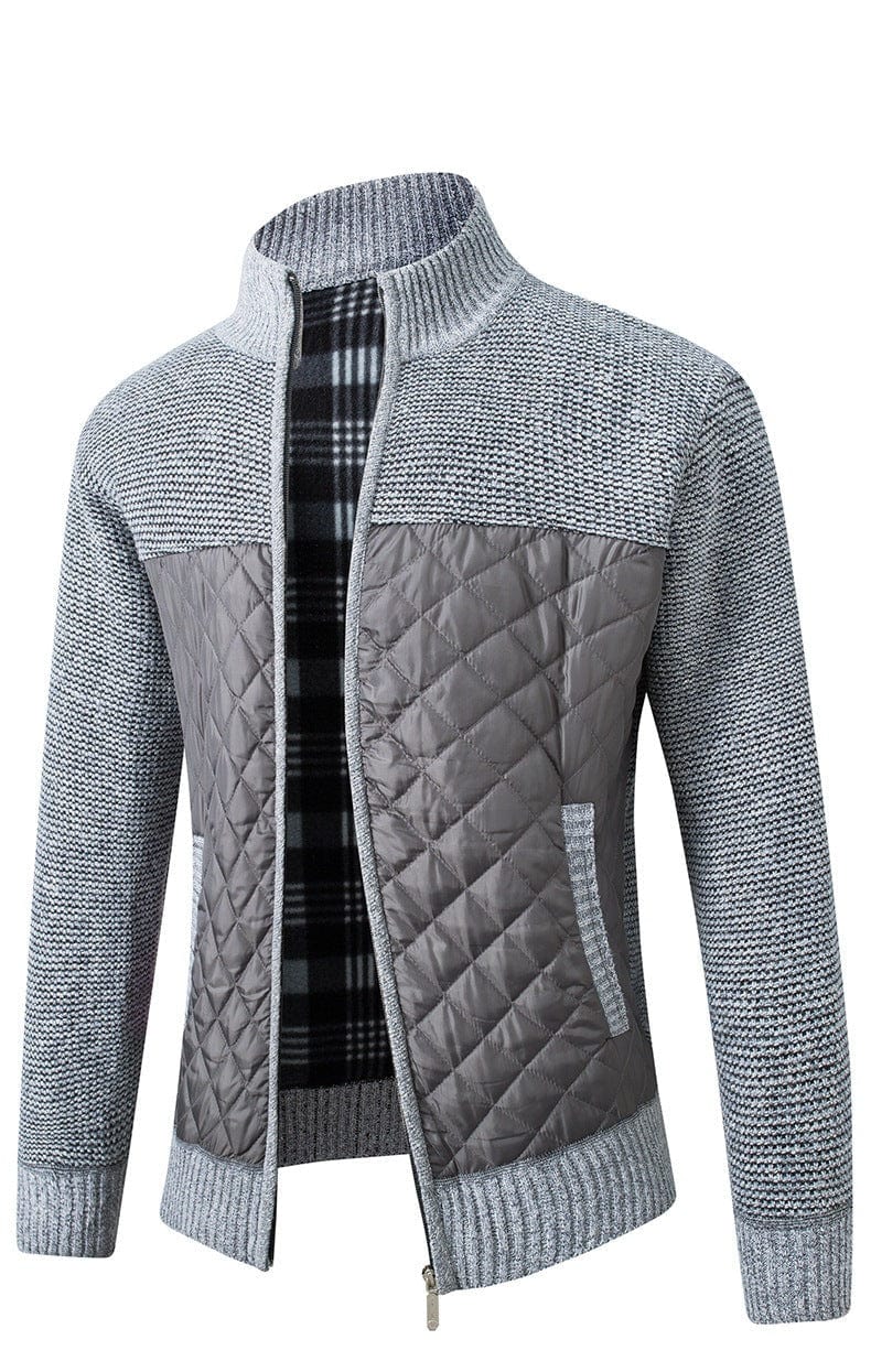 Men's Zip-Up Knitted Cardigan