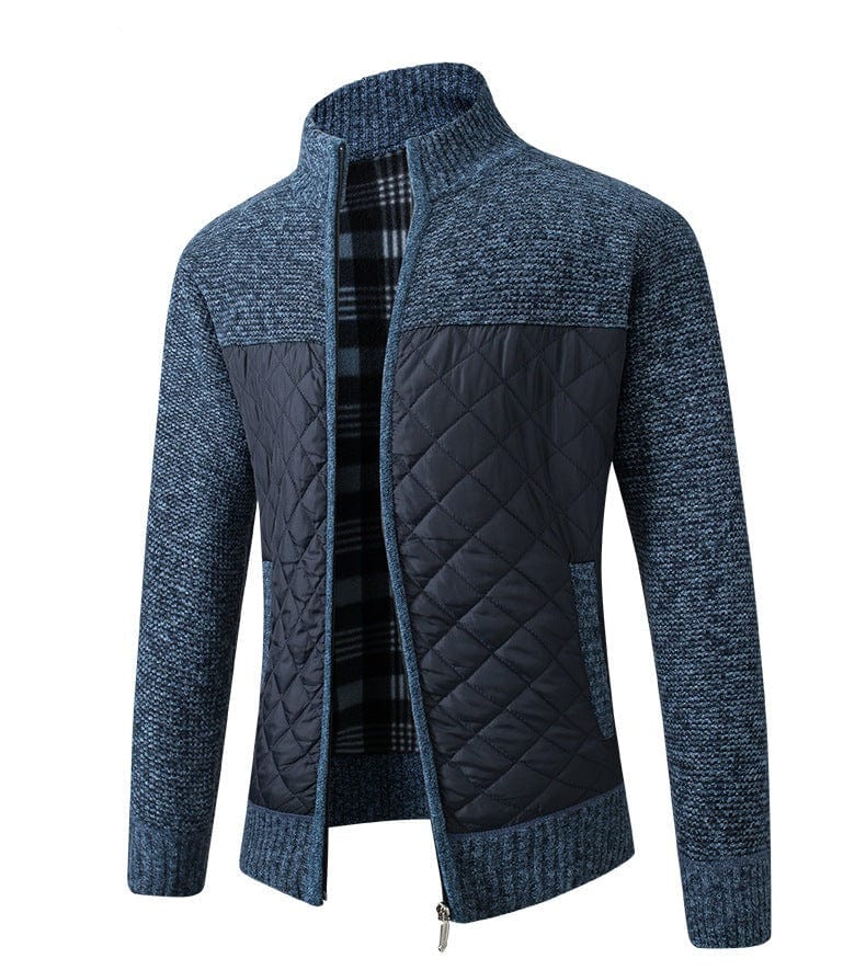 Men's Zip-Up Knitted Cardigan