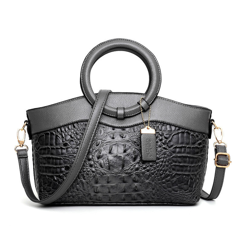 Luxury Croc-Embossed Leather Bag