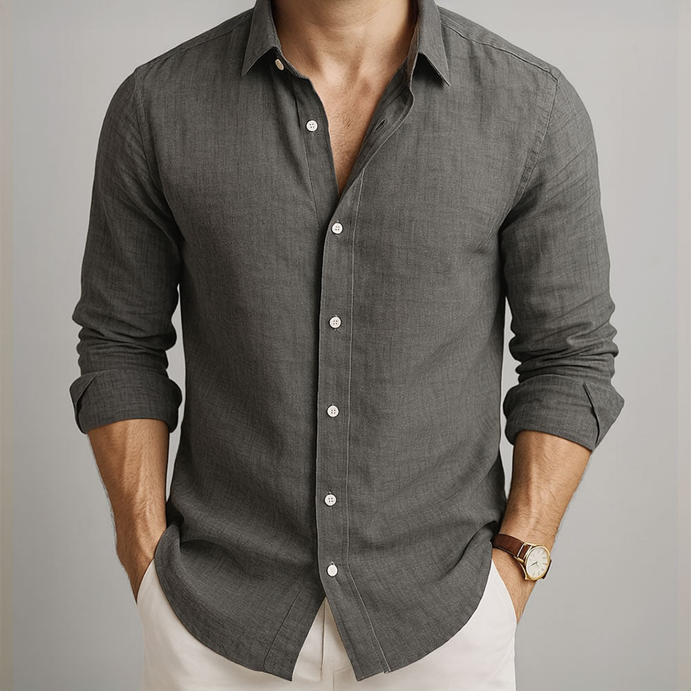 Classic Linen Button-Up Shirt