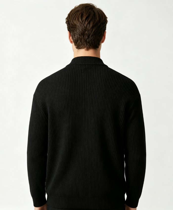 Corduroy Zip-Up Cardigan