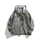 Detachable Hooded Denim Jacket