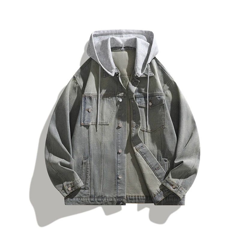 Detachable Hooded Denim Jacket