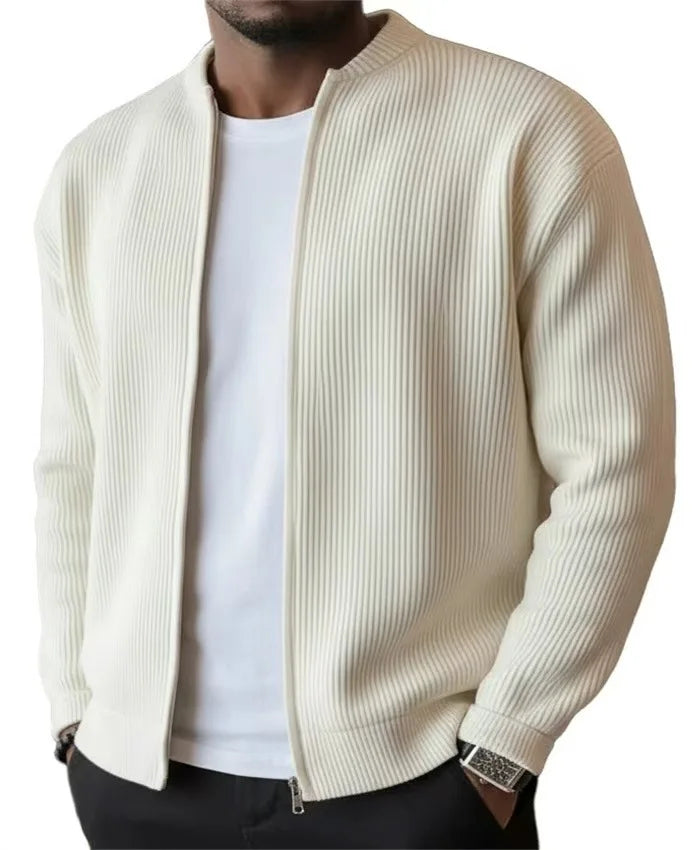 Corduroy Zip-Up Cardigan